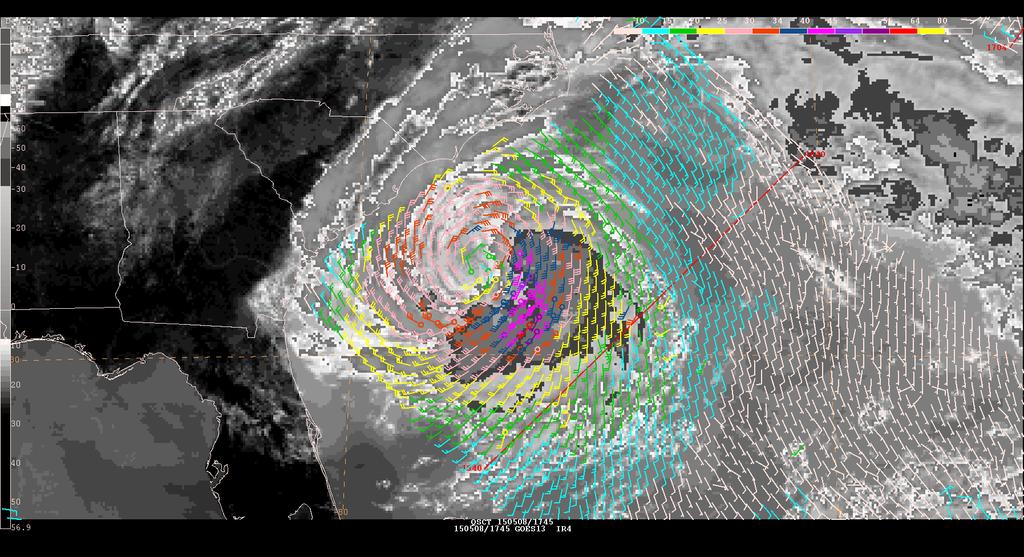 Subtropical Storm Ana RapidScat Pass 1840 UTC 8 May Ana Best