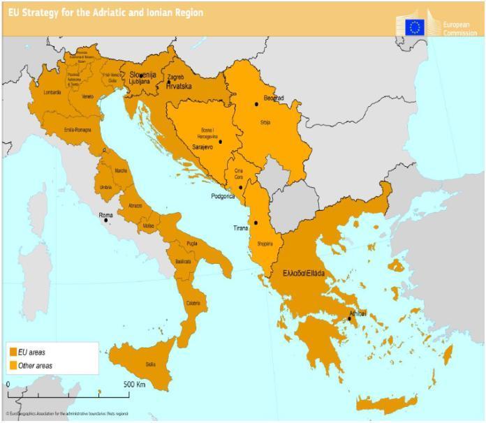 Adriatic Ionian Macroregion One of the 4 pillars of the Action Plan accompanying the EUSAIR is BLUE GROWTH.