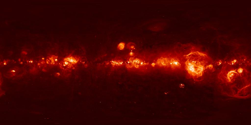 Milky Way in Hα Vela SNR Galaxy center SMC