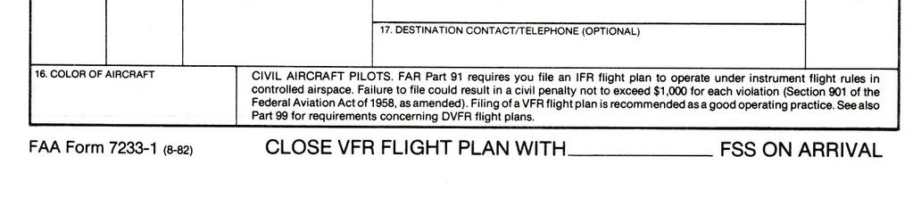 The filing of flight plans is required in two circumstances: (1) To fly by instrument flight rules.