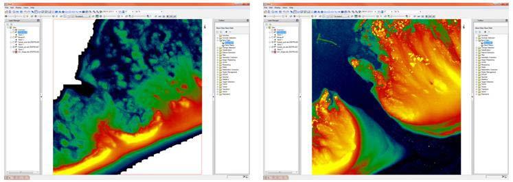 Digital Elevation Models were then automatically extracted from the point clouds using ENVI LiDAR.