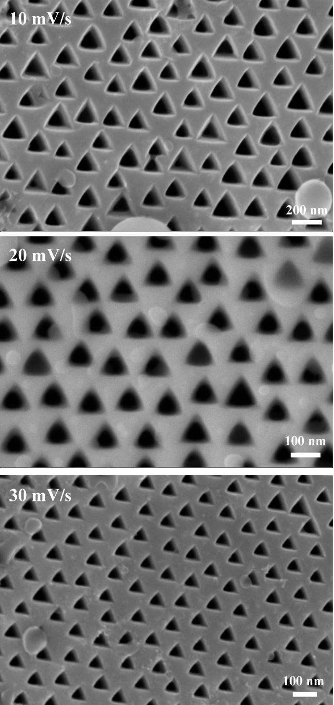 Fig. S5 SEM images of nanopores
