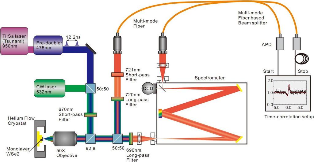 Supplementary Figure 6 Detailed sketch of the optical spectroscopy setup.