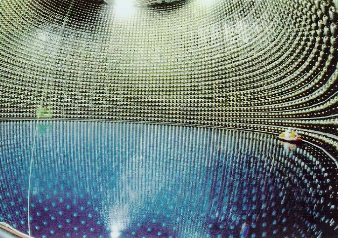 Super-Kamiokande and SNO Super-Kamiokande Japanese experiment to measure solar neutrinos confirmed 1/3 neutrinos used 11,000 phototubes in a tank of 50,000 tons of ultrapure water