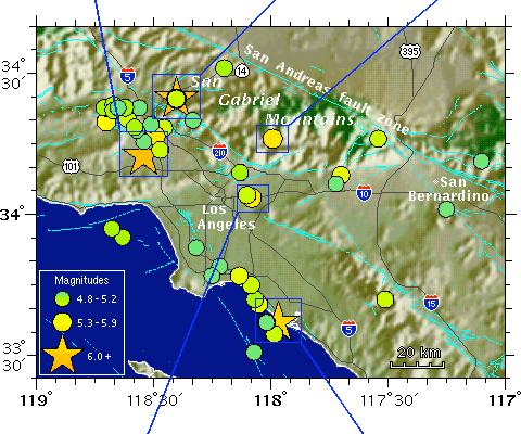 Recent Southern California Earthquakes Northridge (94) San Fernando (71) Sierra Madre