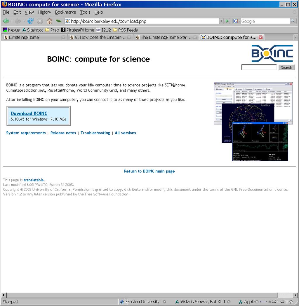 edu 2) Follow download link to Berkeley BOINC