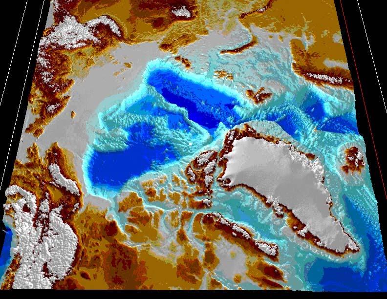 THE ARCTIC OCEAN FEATURE Russia USA Chukchi Borderlands Mendeleev Ridge Amerasian Basin