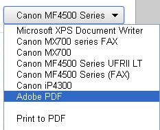 Printing / Saving to Adobe If you have Adobe loaded on your computer you will be able to