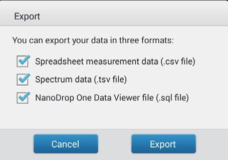 Export OK Delete data from any