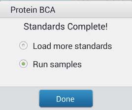 Load more standards Run samples [application
