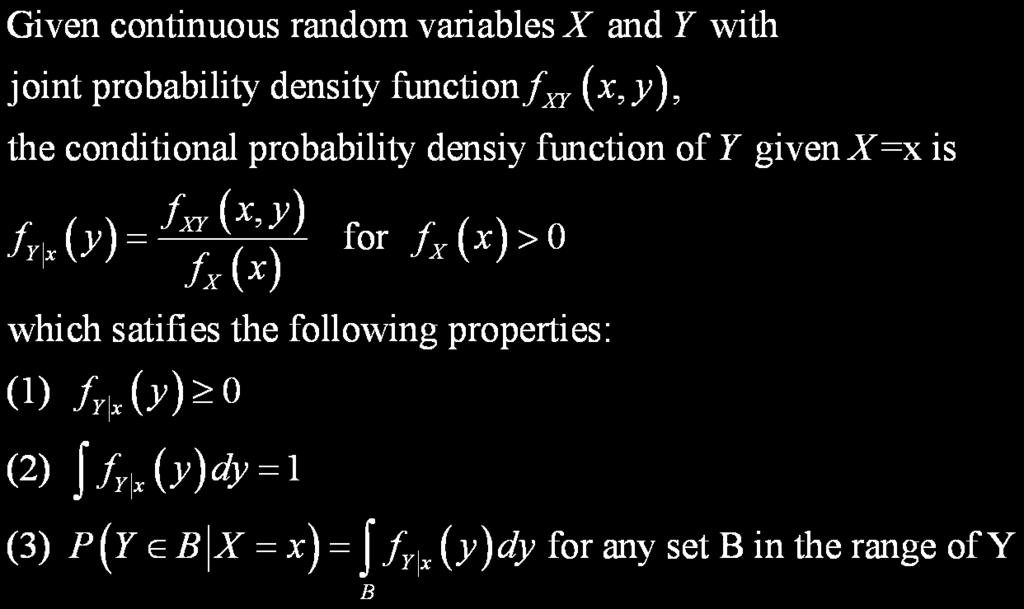 Conditional Probability Density Function Sec