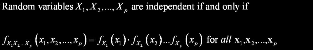 Independence with Multiple Variables The concept of independence can be