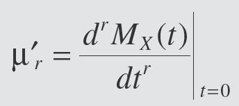 Definition of a Moment-Generating Function The moment-generating function of the random variable X is the expected value of e tx and is denoted by M X (t).