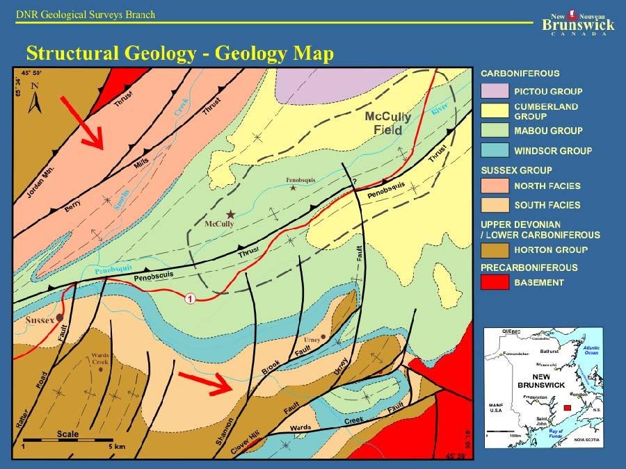 Post-Mabou Group compressional tectonics strongly dominates the McCully area and overprint previous tectonic events.
