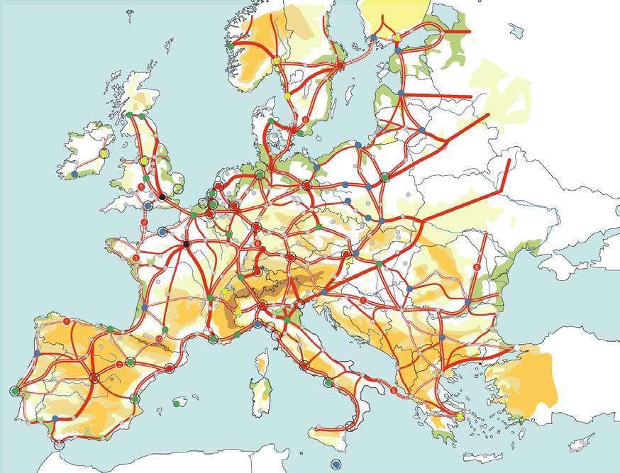 European dimension - TEN-T Context > The EU Trans European Transport Network (TEN-T) - 30 priority axes and projects > ESPON +9 additional projects to