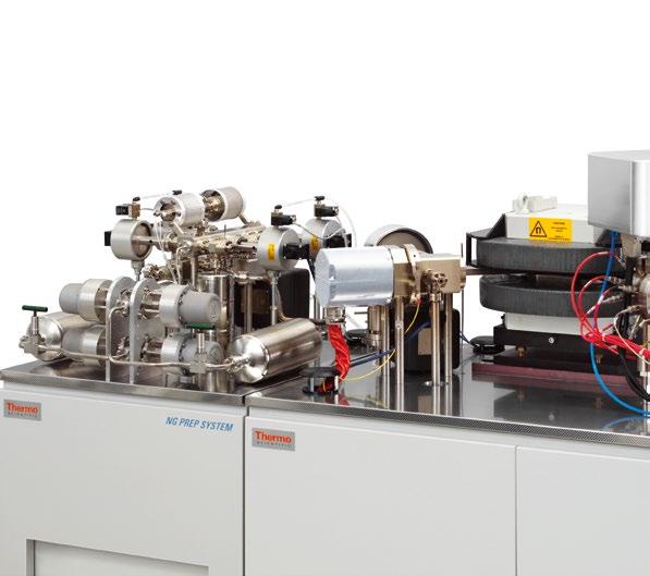 Automation Rapid Sample Analysis Preparation System This prep line is used for all sample and reference gases prior to entry in the mass spectrometer.
