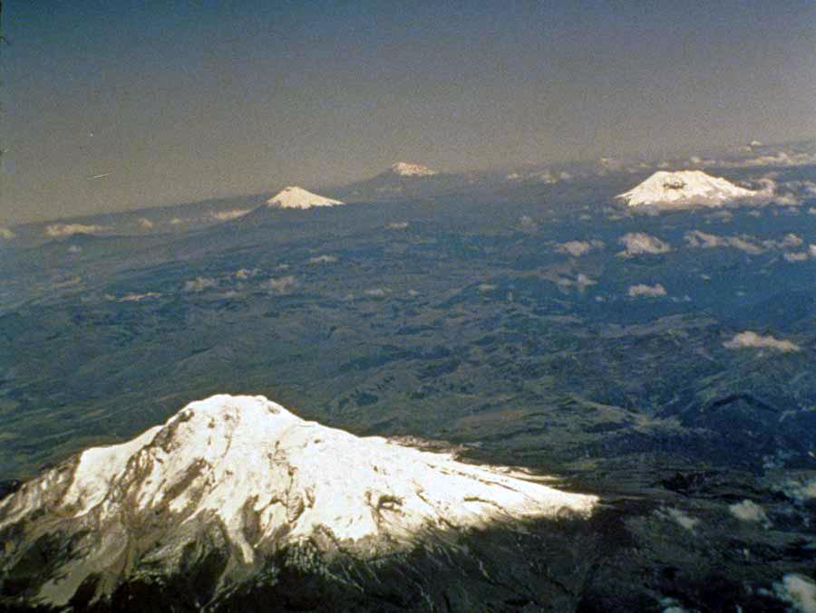 The High Cascades are typical stratovolcanoes with slope angles between 25-35.