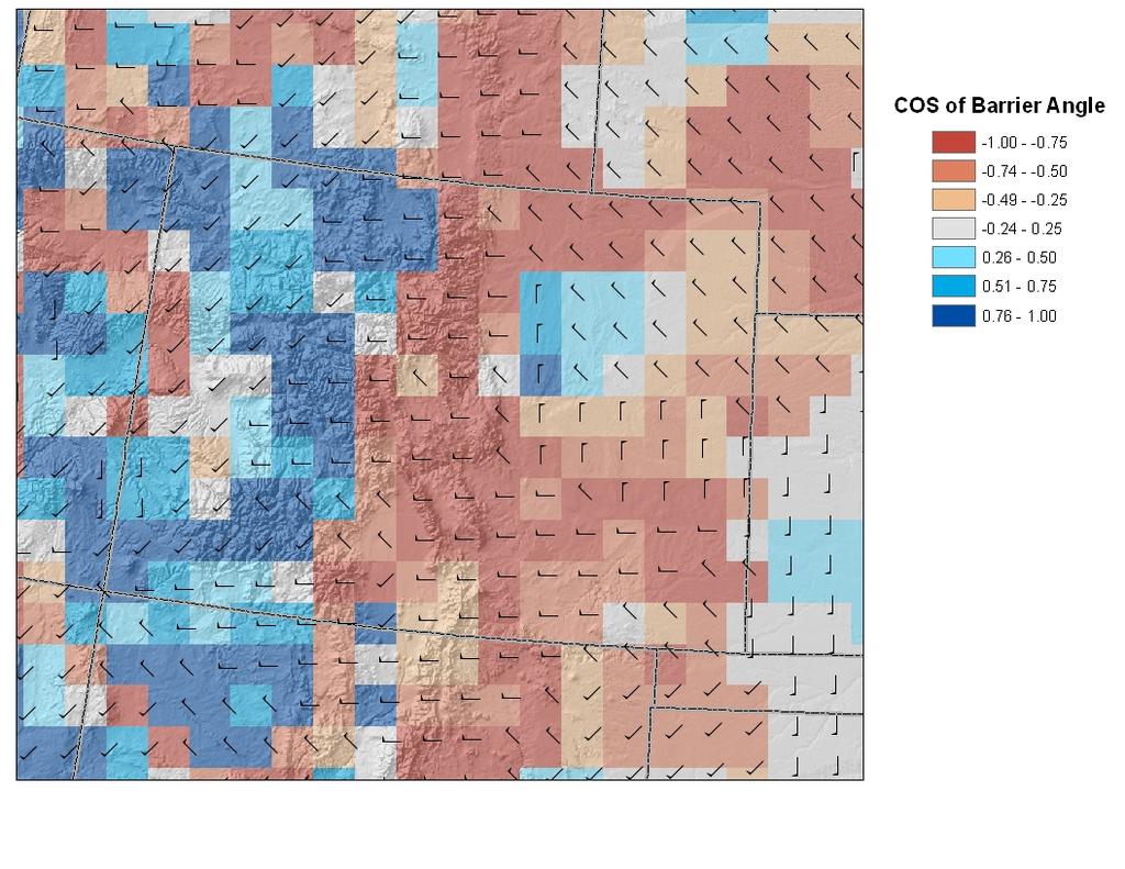 The predicted component is estimated from a statistical model that relates the quantity to be mapped to two sets of high resolution daily grids.