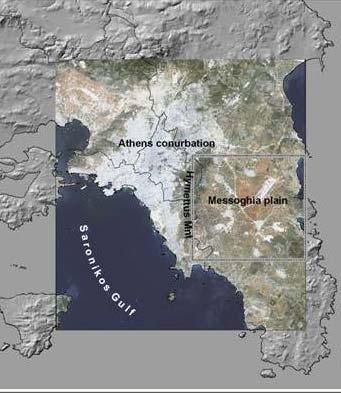 The study area: The Messoghia plain Part of AMA regulated by the Athens
