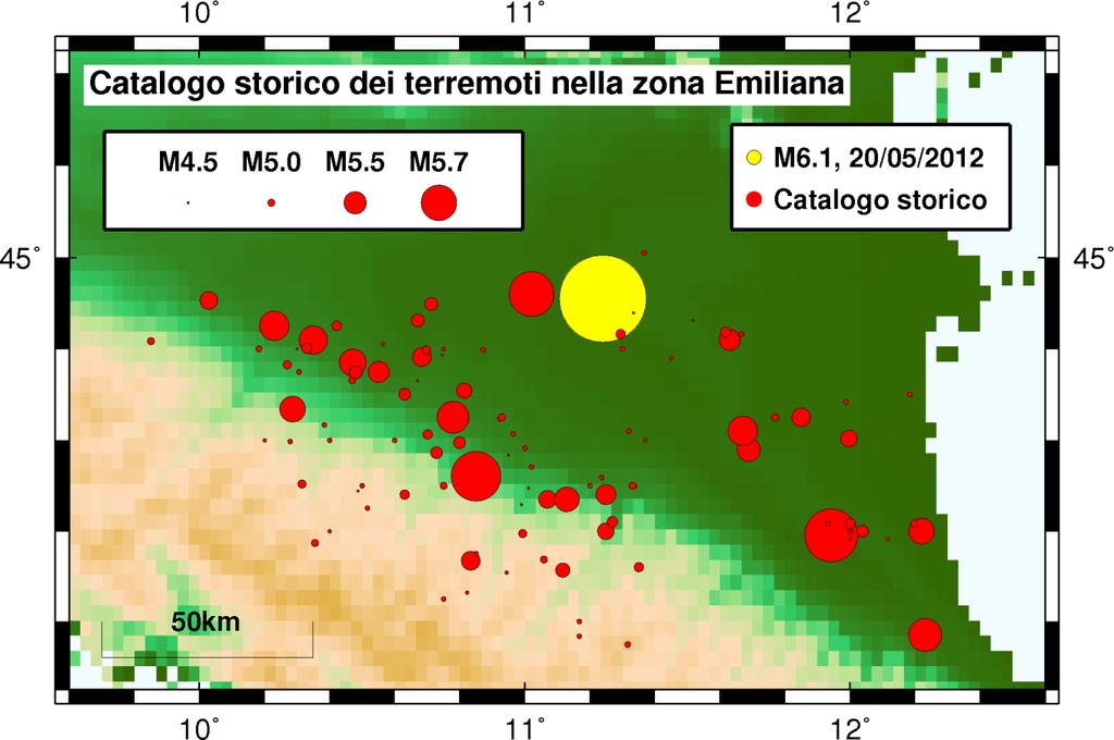 Historical Seismicity: 234 M 5.8 +/-.