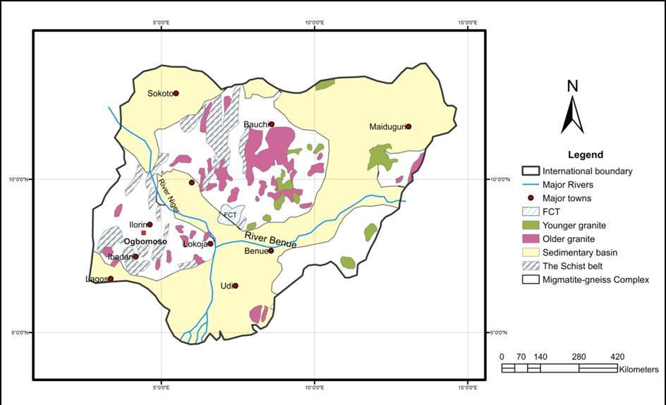 2. Geology and Location of the Study Area Ibadan is located in present Oyo State, South Western Nigeria within longitude 3 0 30 E to 4 0 00 E and latitude 7 0 00 to 7 0 30 N.