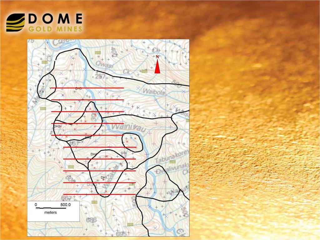Wainivau Gold-Copper Prospect Proposed 3D Induced Polarisation (IP) program of 15 line-kms.