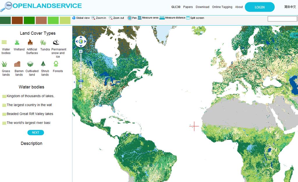 Level 2: Account 1: Extent Global land cover datasets GlobeLand30 (new product) Very high resolution global land cover maps were produced by China, known as GlobeLand30, for years 2000