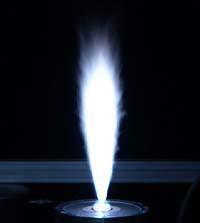 Flame Spray Pyrolysis (ETH) HMDSO/EtOH spray flame producing 300 g/h of silica. Kammler, H. K., Mädler, L.
