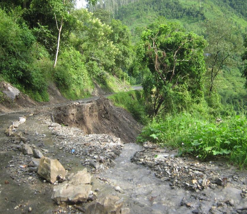 Bio-engineering works in the upper and middle part of the landslide should be encouraged that will help to stabilize the agricultural fields lying nearby.