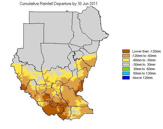 The above normal rainfall during late may was followed by dry conditions persisted during June.