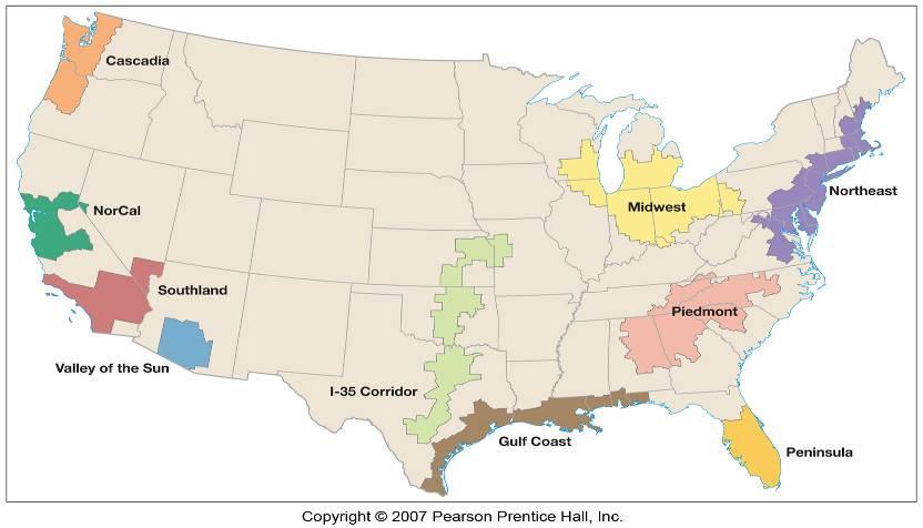 America s Megapolitan Regions These ten megapolitan regions account