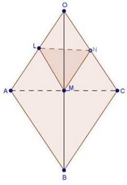 7. In three line segments OA, OB, and OC, points L, M, N respectively are so chosen that LM AB and MN BC but neither of L, M, N nor of A, B, C are collinear. Show that LN AC.