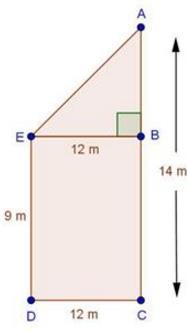 AC = 14 m, DC = 12m and ED = BC = 9m Construction: Draw EB AC AB = AC BC = 14 9 = 5m And, EB = DC = 12 m In ABE, by Pythagoras theorem, AE 2 = AB 2 + BE 2 AE 2 = 5 2 + 12 2 AE 2 = 25 + 144 = 169 AE =