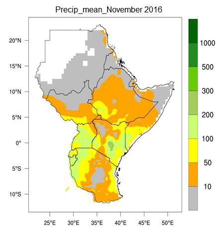 5. CLIMATE OUTLOOK FOR OCTOBER 2016 The rainfall forecast for November The rainfall outlook for GHA region is given in Figure