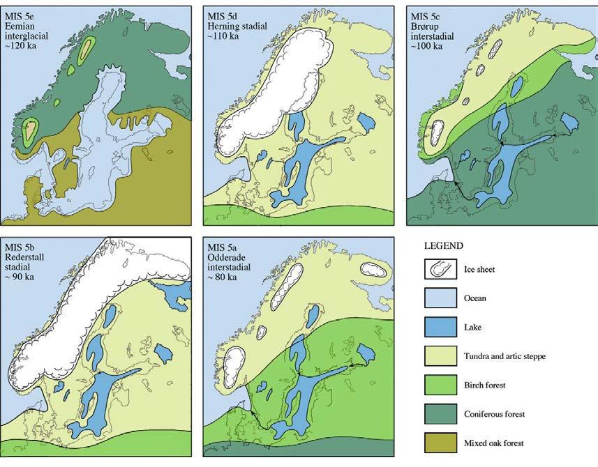 The most recent maps illustrating the development of the Scandinavian Ice Sheet through time (Figure 10-2) (Mangerud et al.