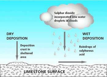 Through wet and dry atmospheric deposition heavy elements contaminate the