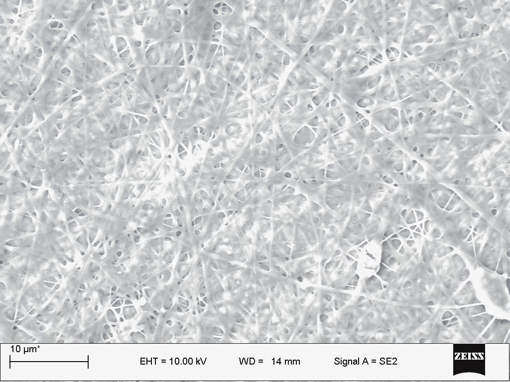Influence of the electrospinning parameters on the morphology of composite nanofibers 3.