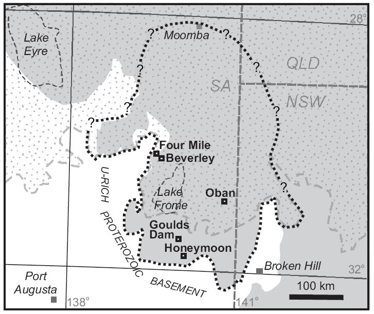 Frome uranium province southern Lake Eyre Basin and Eromanga Basin(?