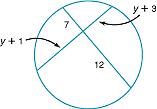 x 30 86 25 x 12 10 20 x Multiple Choice Practice Problems Refer to circles B and D in the figure below. If BC = 5 and CD = 5, find AE.