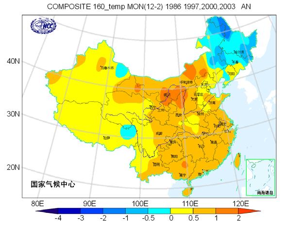 China warmer than normal expect
