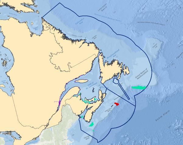 Atlantic MPA + other summary slide Newfoundland-Labrador Shelves / Plates-formes de Terre-Neuve et du Labrador Combined Marine Bioregions (~1,705,000 km 2 ) Gulf of Saint Lawrence / Golfe du