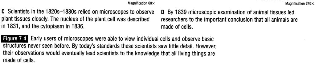 Eventually, scientists concluded that all living things are composed of cells (the smallest functional units of life).