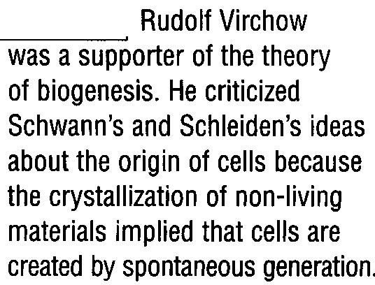 Schleiden's description of plant nuclei, however, reminded Schwann of objects he had observed in developing animal tissues. Schwann reasoned that where there were nuclei, there were cells.