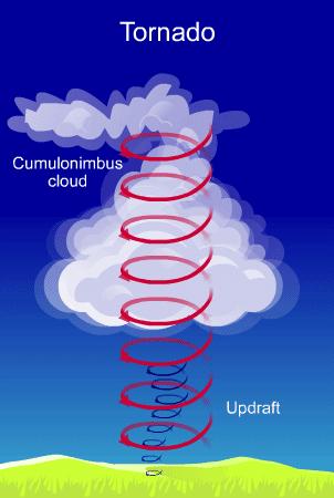 Tornadoes Tornado is a rapidly, funnel-shaped cloud that reaches the earth.