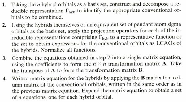 5.3 Formulating Hybrid Orbitals The procedure to obtain