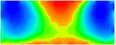 image. The case m=3 is shown in Figs. 7 (A=.25 and Ma=3.8 4 ). a).2.96.72.48.24 -.24 -.48 -.72 -.96 -.2 b) Fig. 5 Surface temperature disturbances for A=.7, Ma=3.2 4.