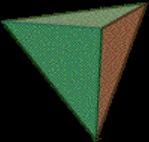 Four equilateral triangles, if put together, make out of every three plane angles one solid angle, being that which is nearest to the most obtuse of plane angles; and out of the