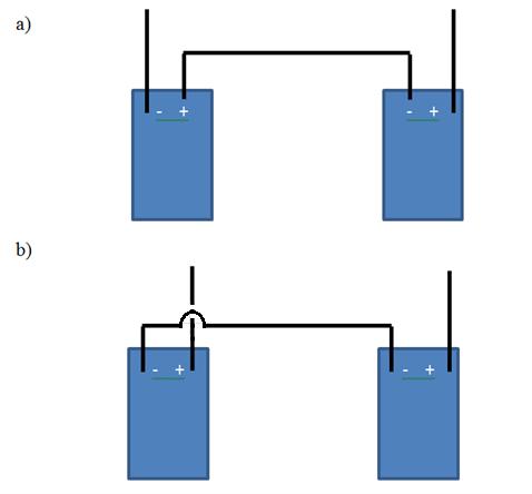 2.6 Couplings of the solar cells The two solar cells can be connected in series in two different ways as shown in Fig. 2.7.