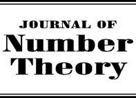 Journal of Number Theory 11 005) 98 331 www.elsevier.