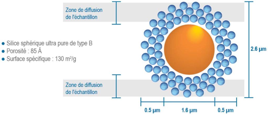 Uptisphere CS Evolution superficially porous& mono-dispersed silica Uptisphere CS Evolution consists of superficially porous & mono dispersed 2,6μm particles of high purity